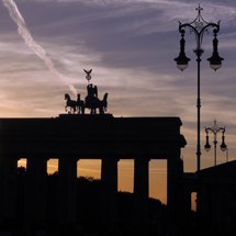 Sundown at the Brandenburg Gate