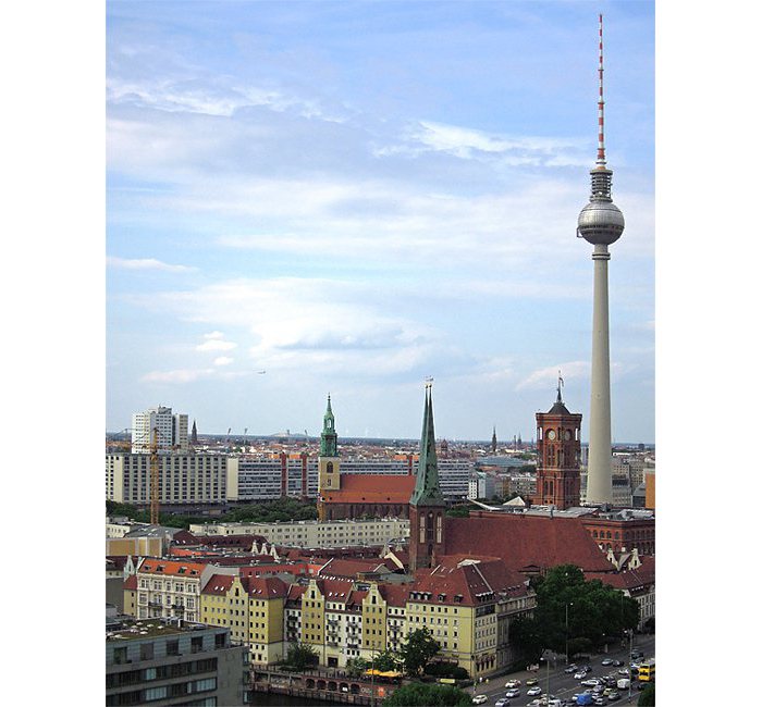 Berlin photograph - view over the nicolai quarter - photo cult berlin