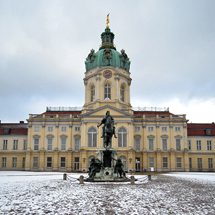 Charlottenburg Palace main entrance in winter