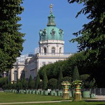 Behind the west wing of Charlottenburg Palace
